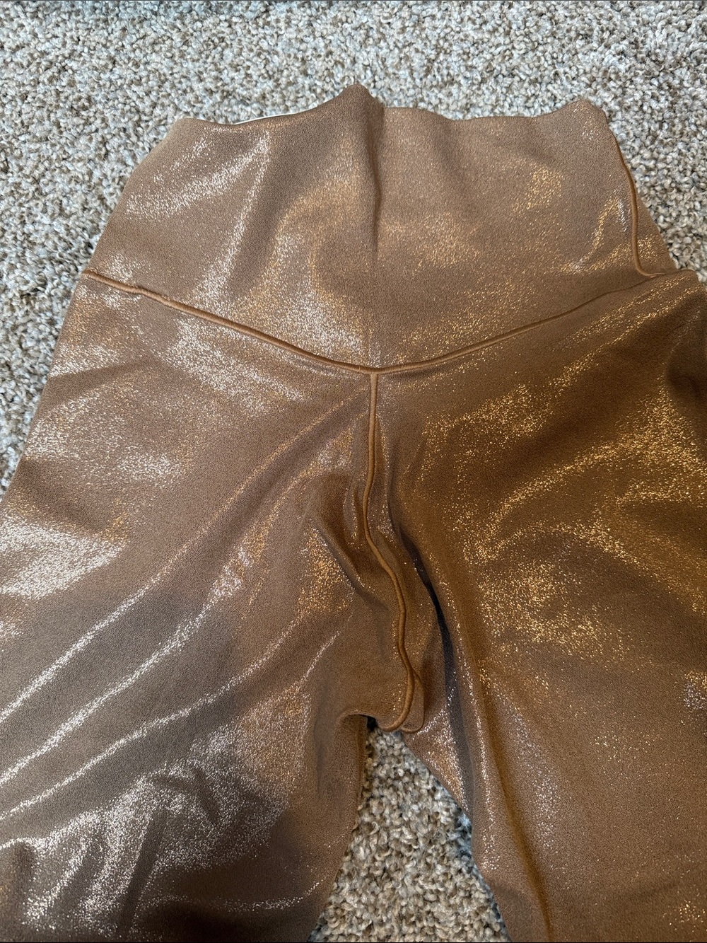 aerie Metallic Bronze High-Waist Leggings - Picture 5 of 6